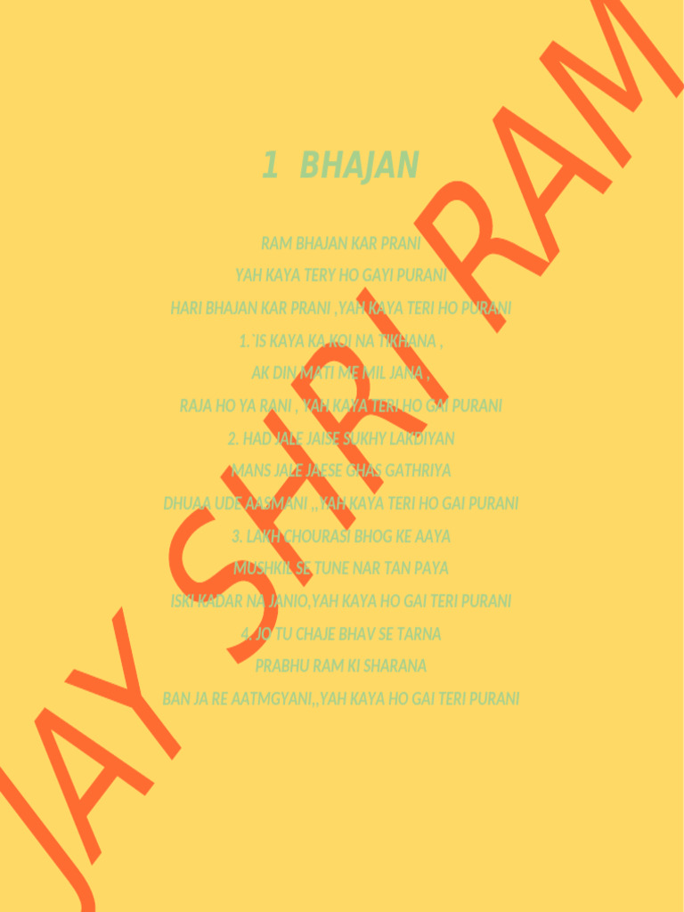 1 Bhajan | PDF