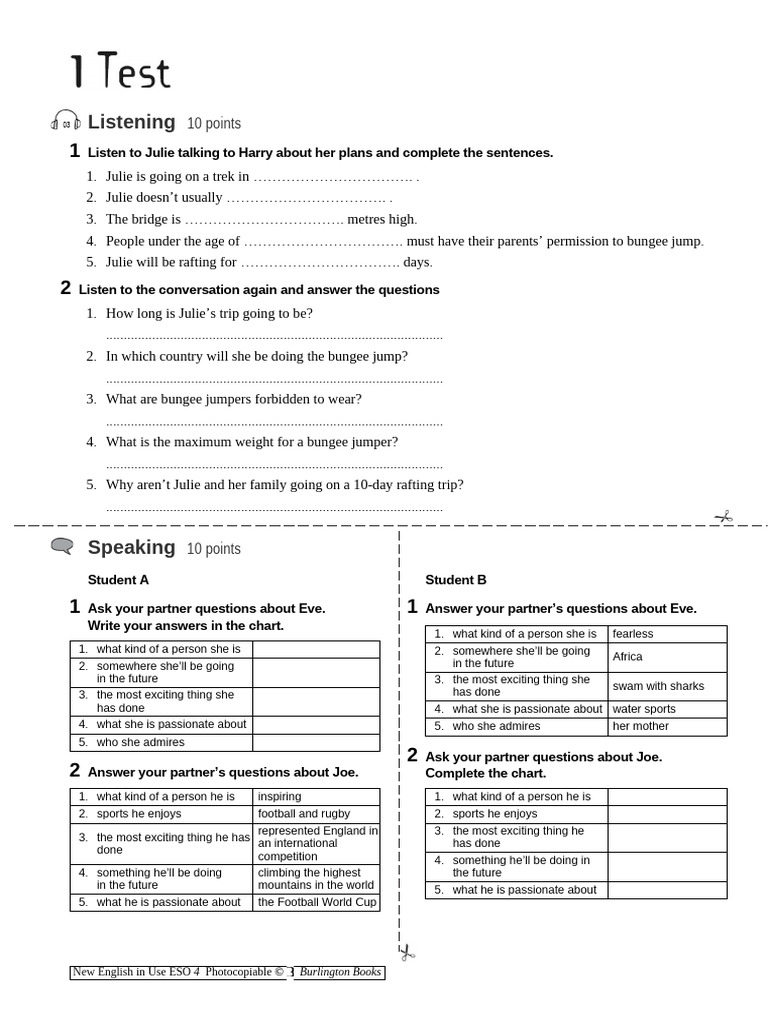 Listening and Speaking Activities Guide | PDF | Chess Theory