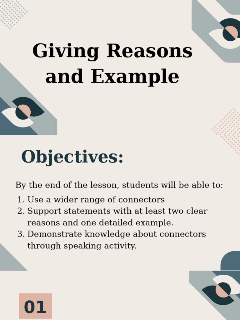 Giving Reasons & Example | PDF