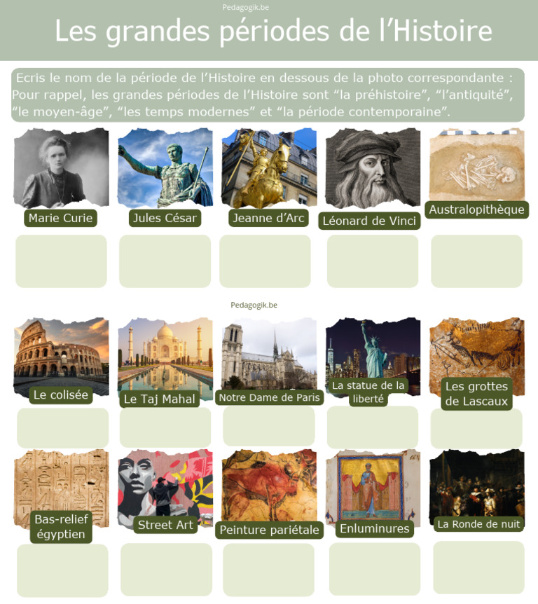 Identifier les périodes de l'Histoire | PDF