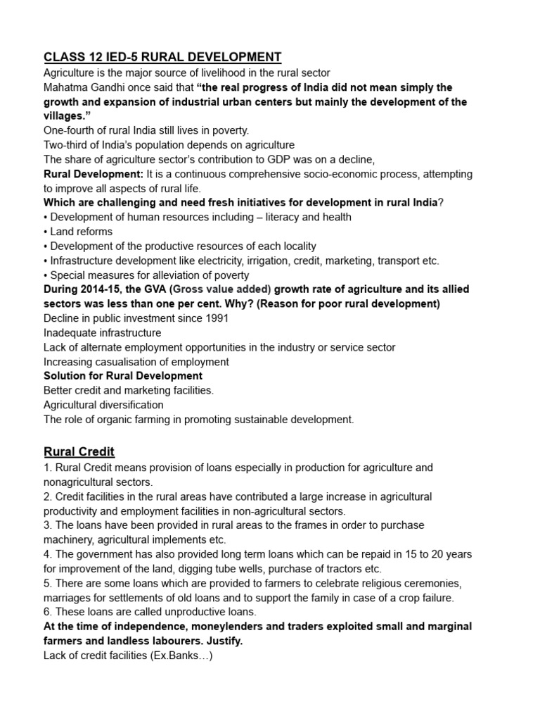 12 Ied-5 Rural Development | PDF | Agriculture | Organic Farming