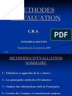 Les Méthodes D'évaluation - Présentation CRA