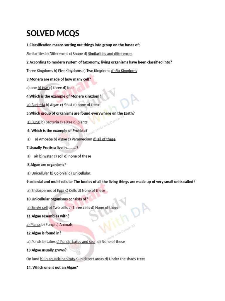 Solved Mcqs Science | PDF