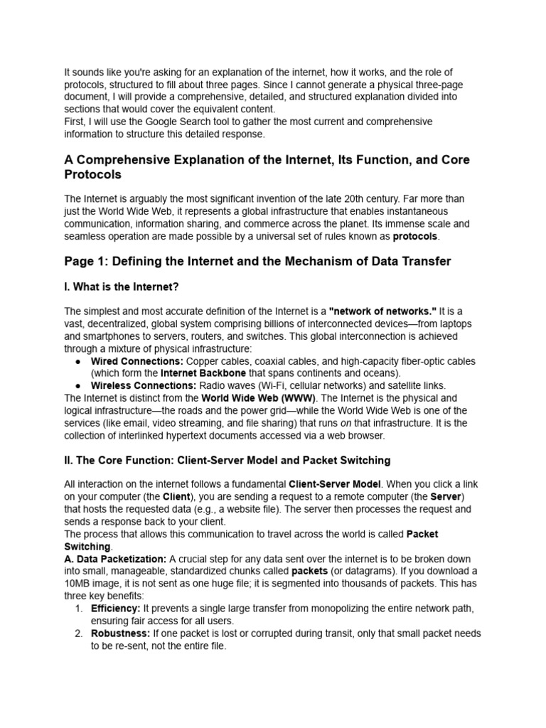 Understanding Internet Protocols and Function | PDF | Internet Protocol ...