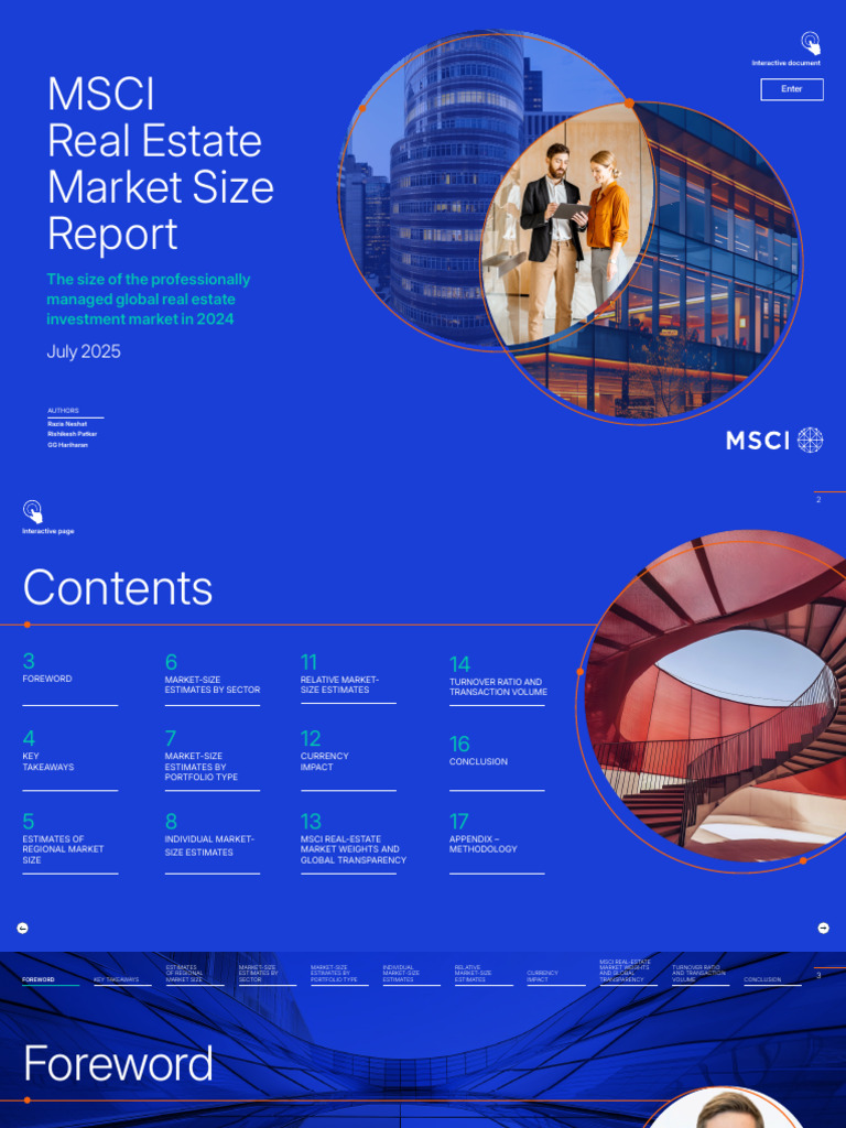 MSCI 2024 Real Estate Market Size Report | PDF | Market (Economics ...