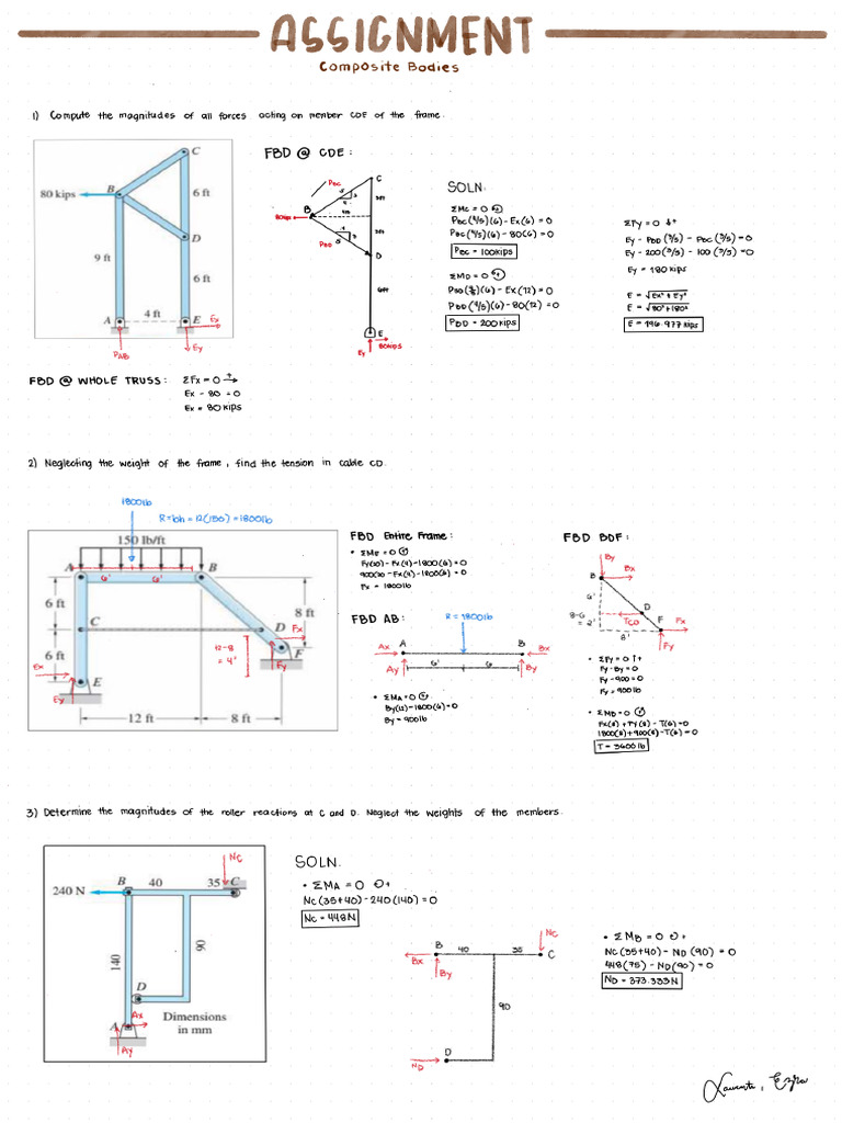 Assignment (Composite Bodies) (1) | PDF