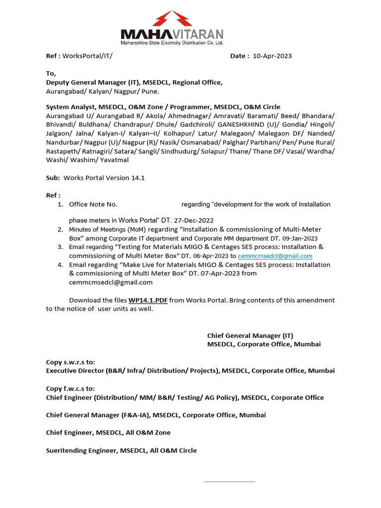 Amendment Notice Works Portal Ver14.1 10apr2023 | PDF | Software ...