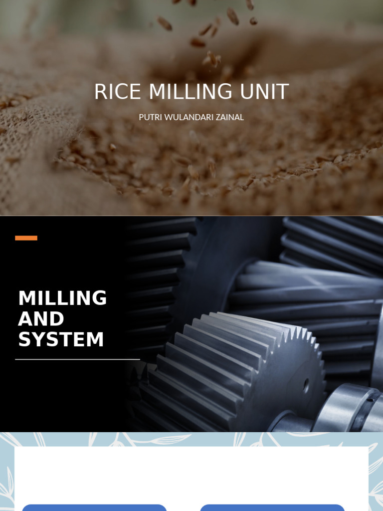 1 Rice Milling Unit 20221027 | PDF | Rice | Bran