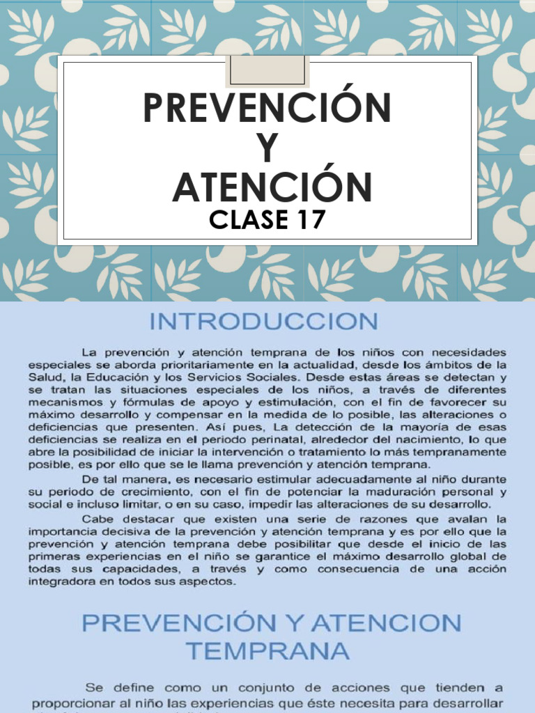 At y Prevev en Discap 17.Pptx | PDF