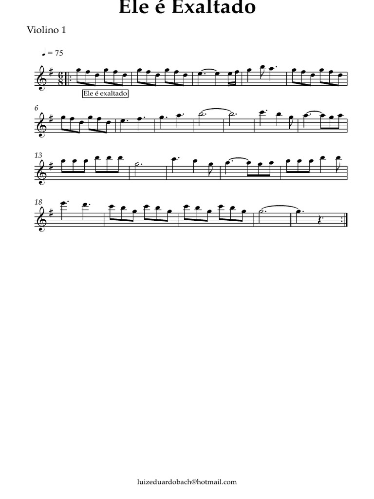 Partition pour Violon : 
