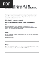 Activate Windows via PowerShell Commands | PDF