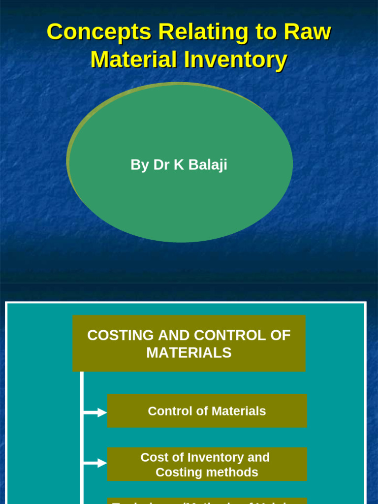Raw Material Inventory Management Guide | PDF | Inventory | Logistics