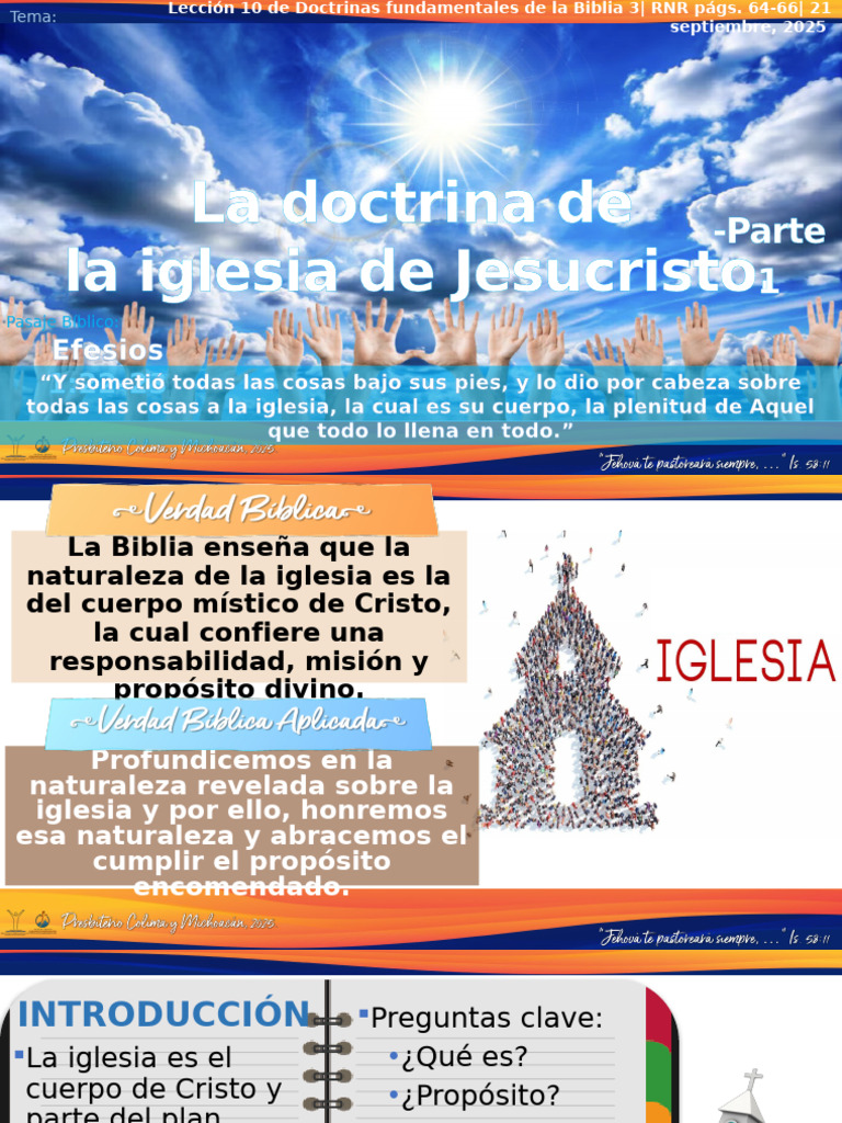 Doctrina de la Iglesia de Cristo | PDF | Cristo (título) | Iglesia ...
