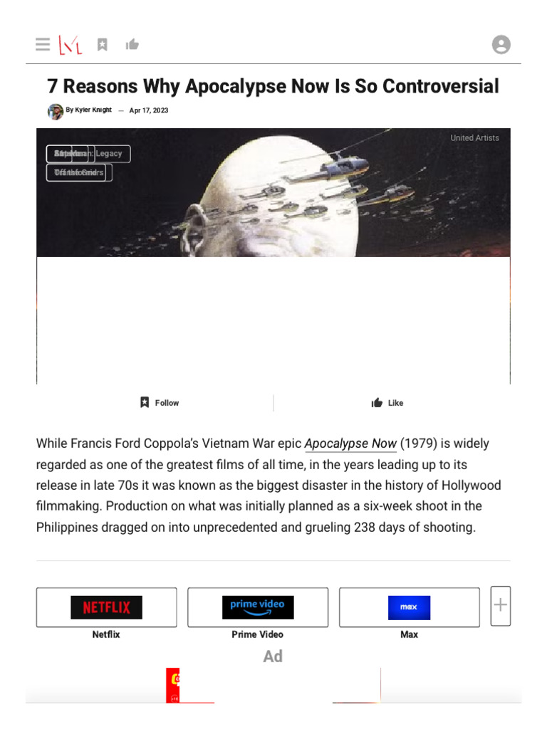 7 Reasons Why Apocalypse Now Is So Controversial | PDF