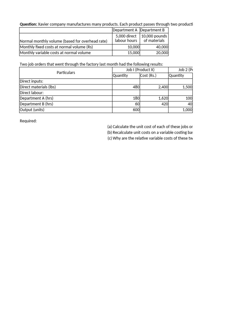 Cost Analysis for Job Orders and Batches | PDF | Cost | Management ...