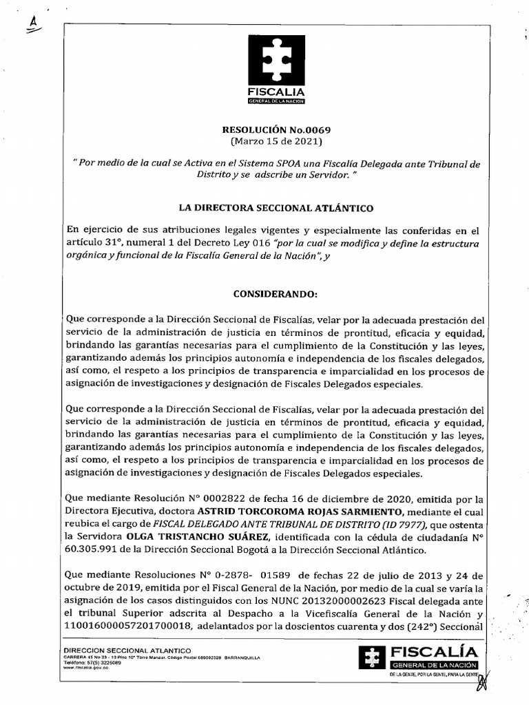 Resolución 0069 | PDF