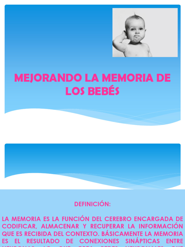 Mejora de la memoria en bebés | PDF