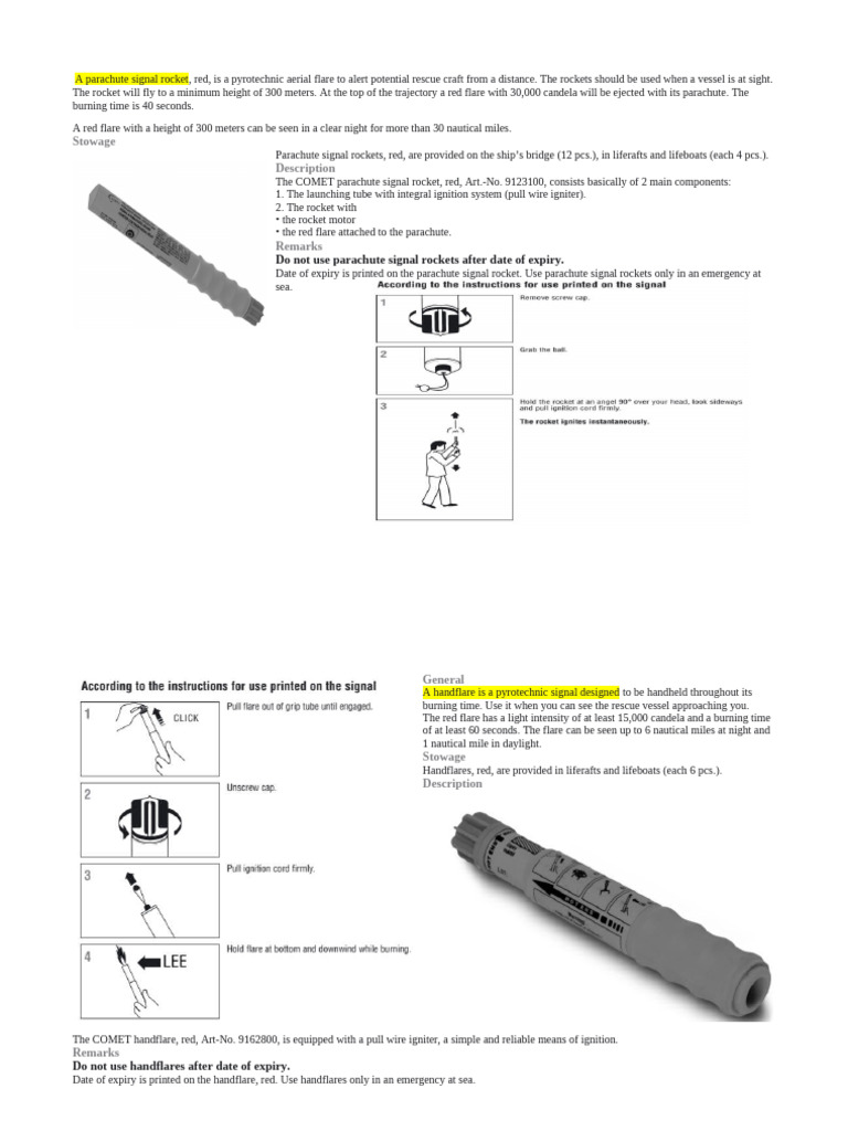 Pyrotechnics and Their Activation Method | PDF