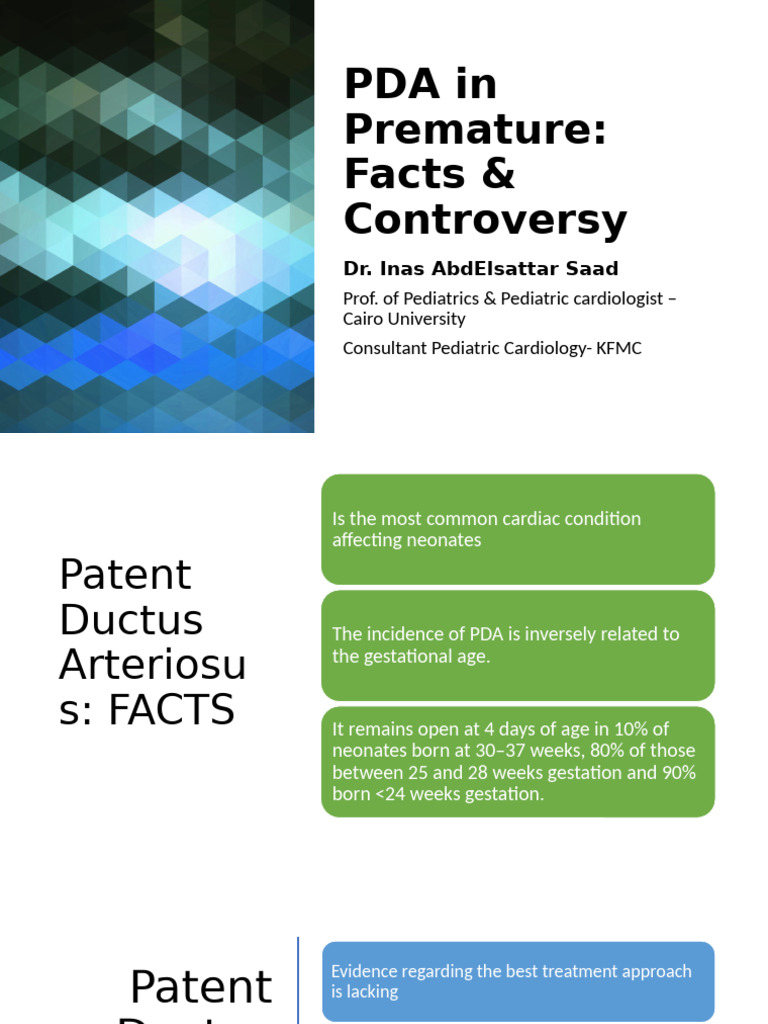 Pda in Prematures Contr0versey | PDF | Maternal Health | Cardiology