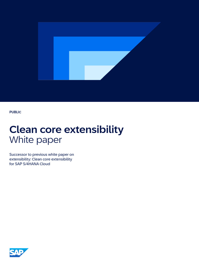 Clean Core Extensibility in SAP S/4HANA | PDF | Cloud Computing ...