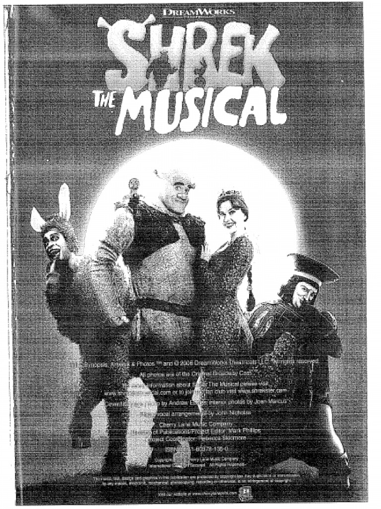Shrek The Musical Vocal Piano Sheet | PDF