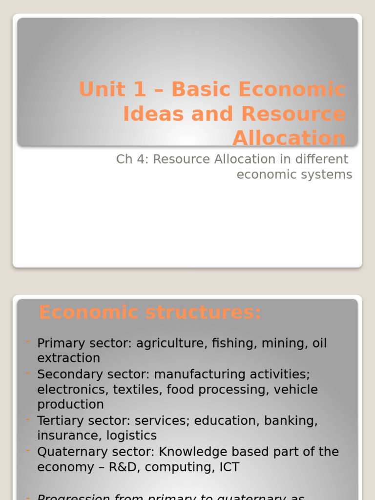 Economic Systems and Resource Allocation | PDF | Market (Economics ...