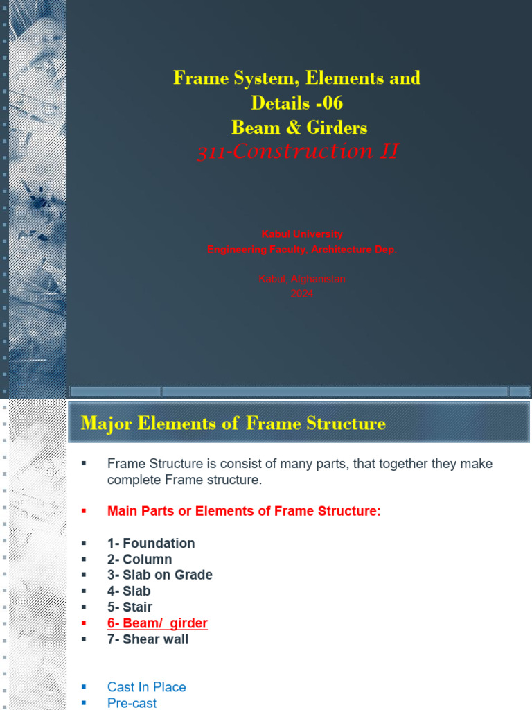 08 - Frame System, Elements and Details - 06 Beam & Girders | PDF ...