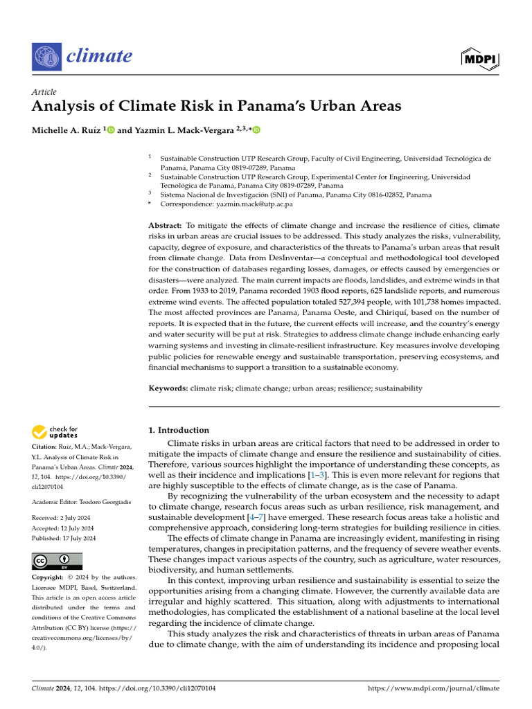 Climate 12 00104 | PDF | Climate Change | Climate Resilience