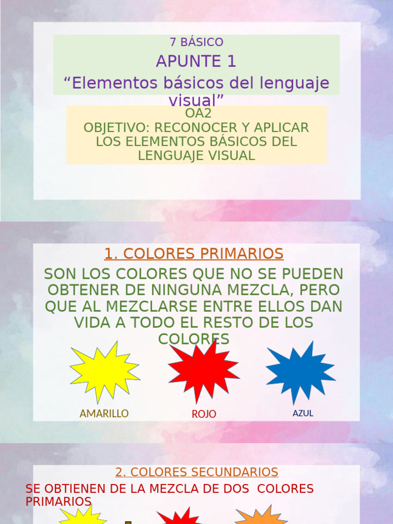 Elementos del Lenguaje Visual Básico | PDF | Color | Matiz