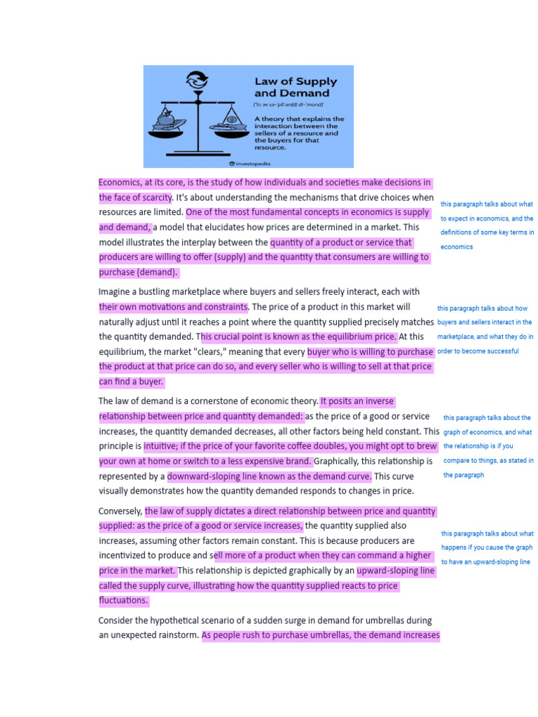 Supply and Demand in Economics Explained | PDF | Supply And Demand | Demand