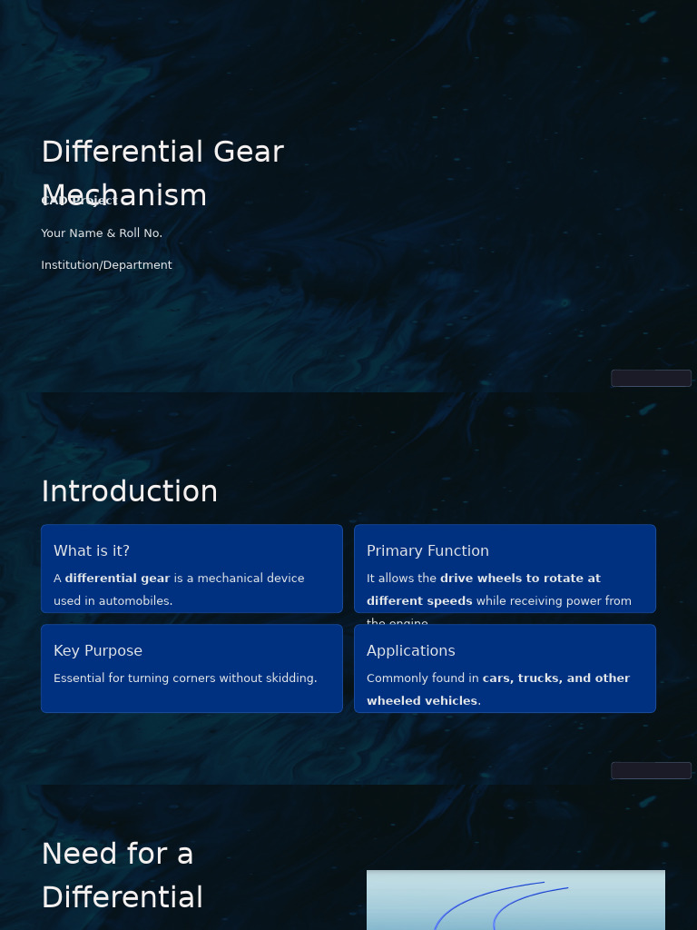 Differential Gear Mechanism Explained | PDF | Gear | Axle