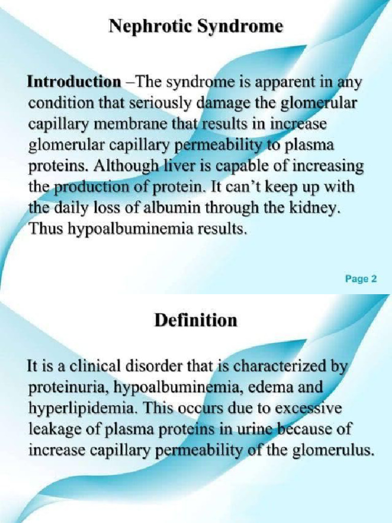 Nephrotic Syndrome | PDF