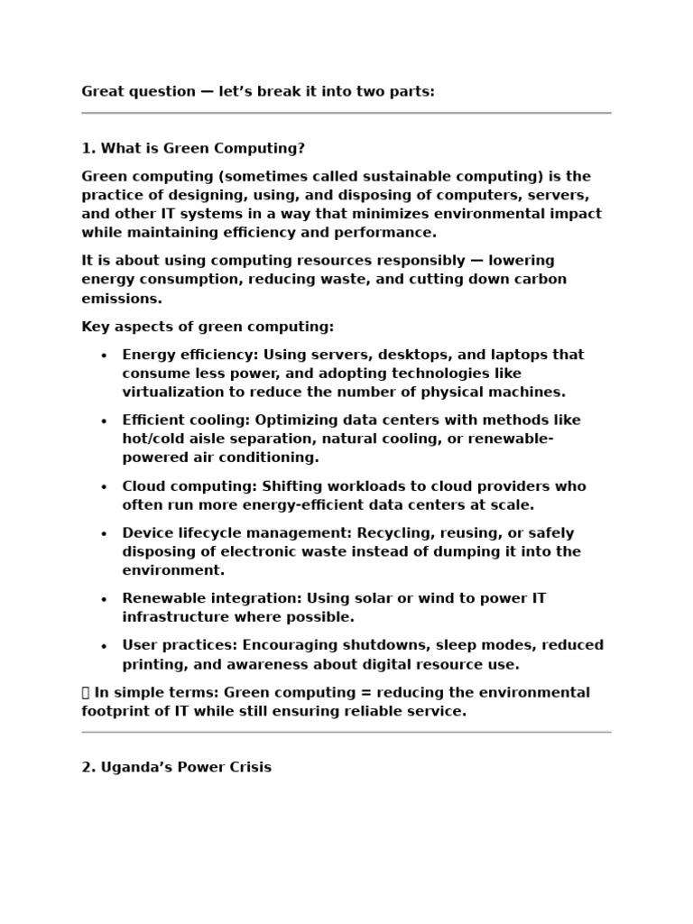 Balancing Reliable Computing Power With Lower Energy Costs | PDF | Data ...