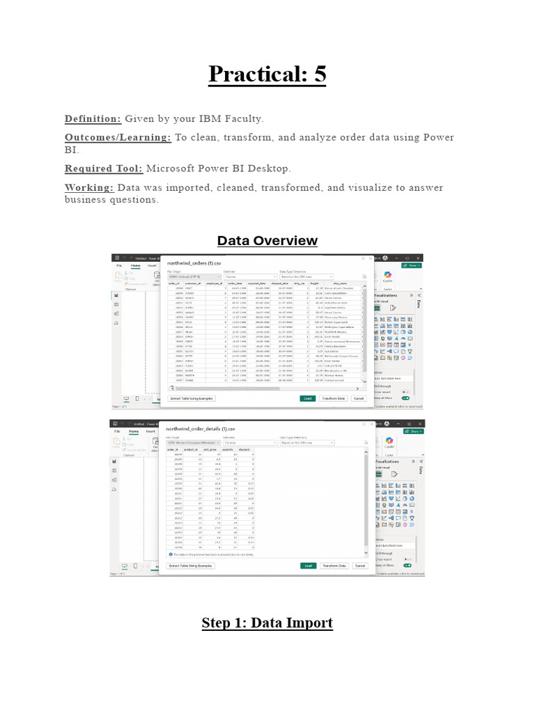 Power BI Data Cleaning & Visualization Guide | PDF | Data | Information ...