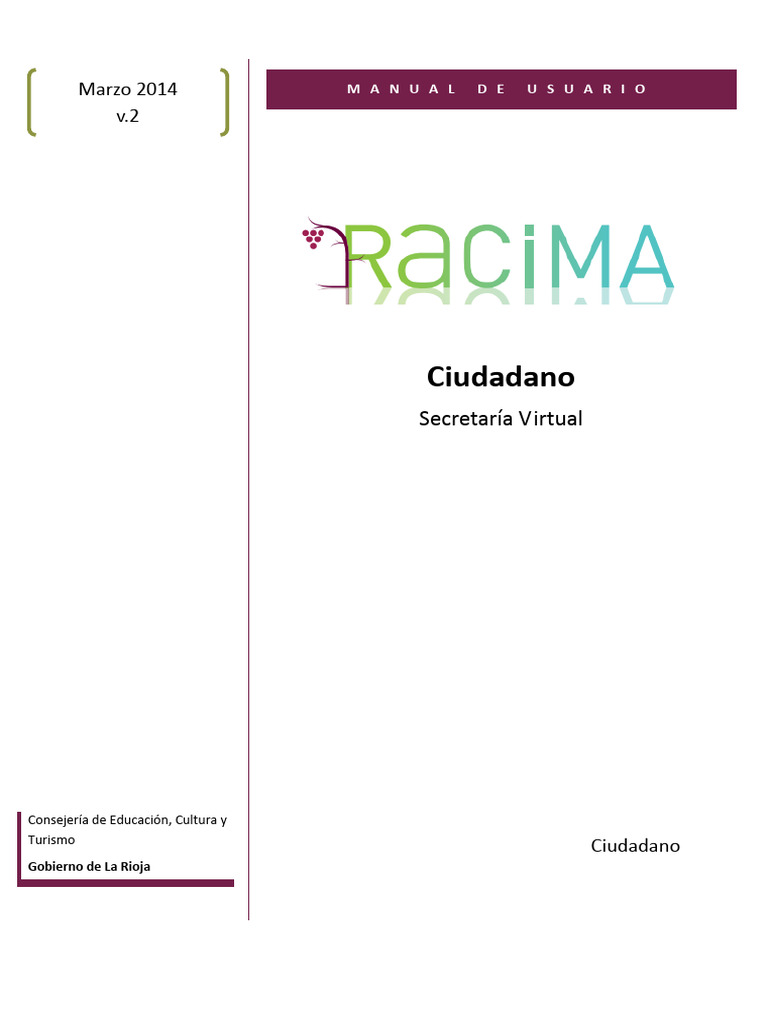 Manual de Usuario Racima App | PDF | Certificado de clave pública ...