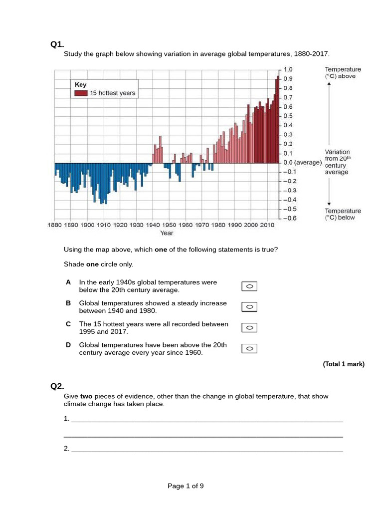 Global Temperature Trends and Climate Change | PDF | Climate | Ice