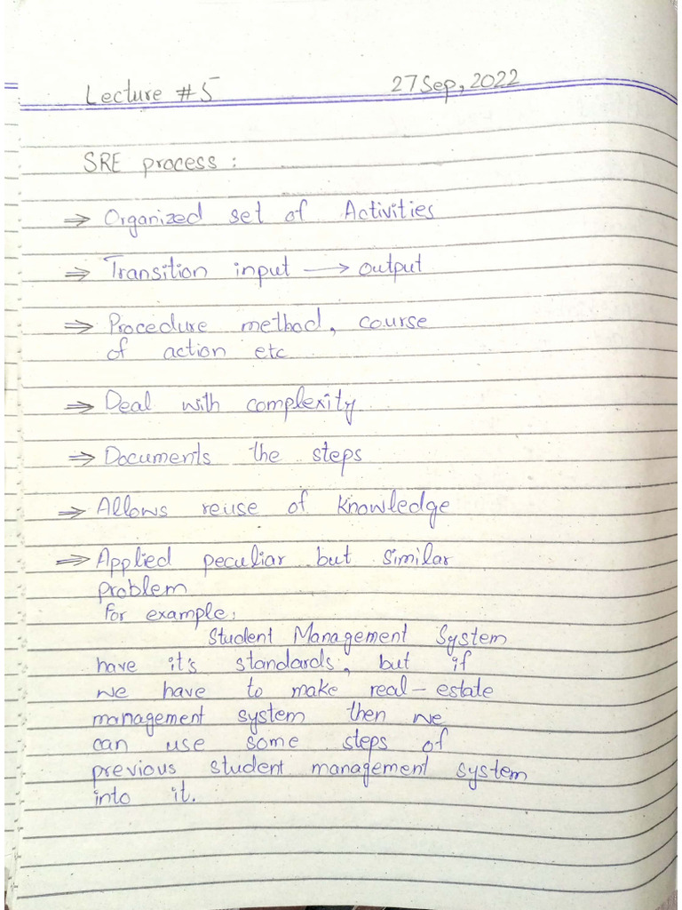 SRE Notes NO 5 | PDF