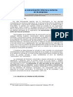 La Comunicacion Interna y Externa de La Empresa