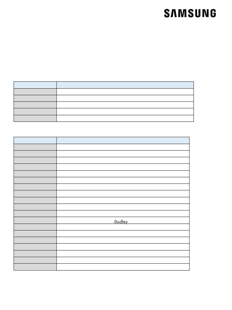 Samsung Mobile Data Field Descriptions | PDF