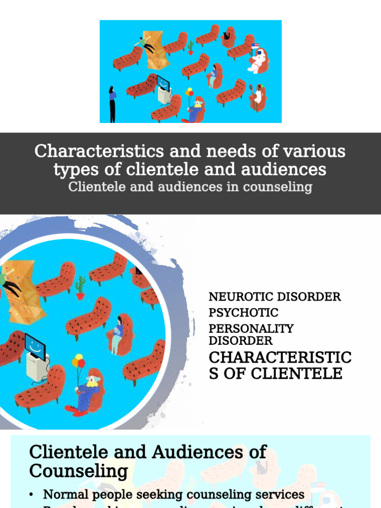DIASS - 08 - Counseling - Clientele and Audiences - Characteristics and ...