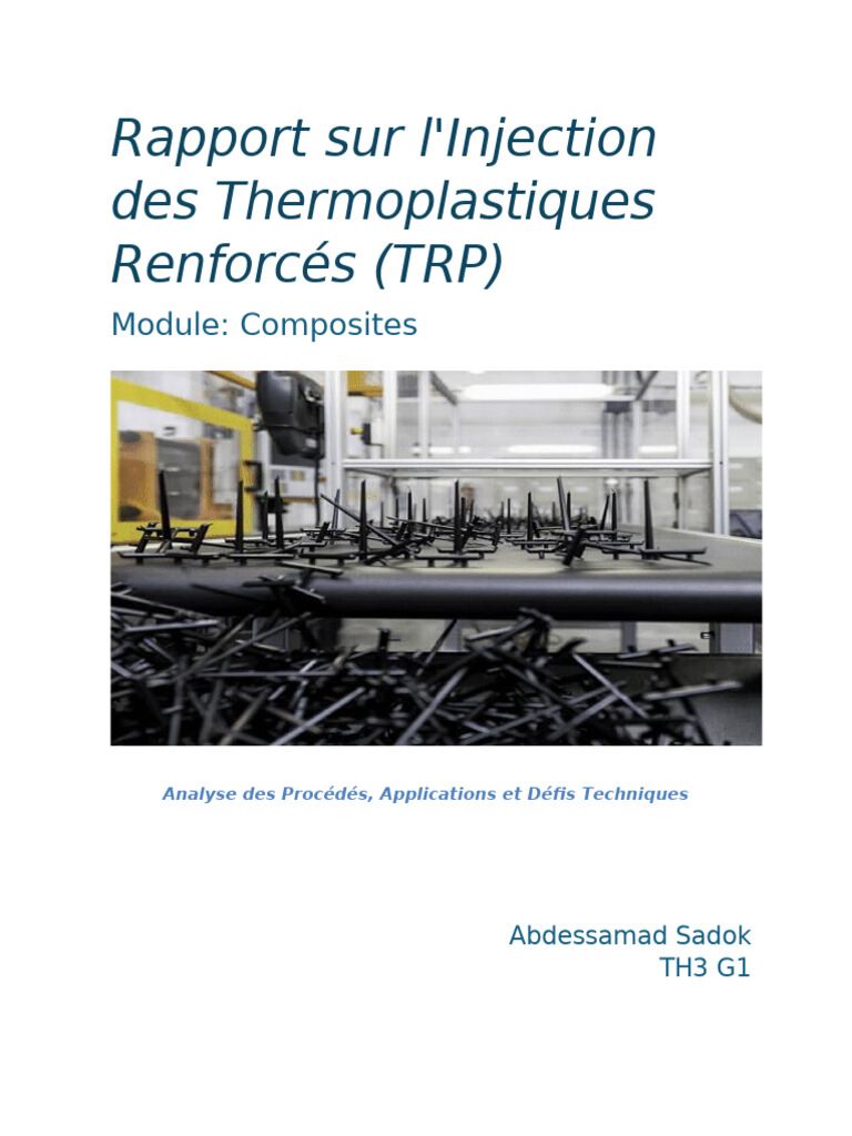 Machine d'injection pour TRP gaz | PDF | Matériau composite ...