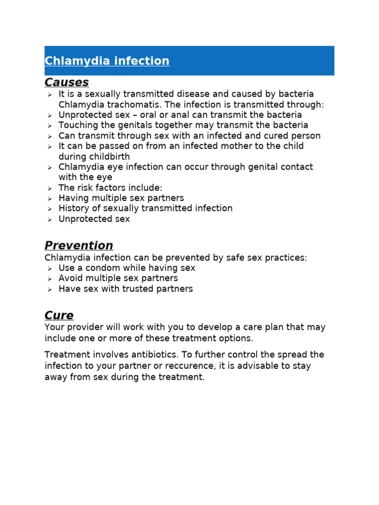 Chlamydia Infection | PDF