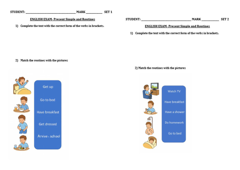 Routines and Present Simple | PDF