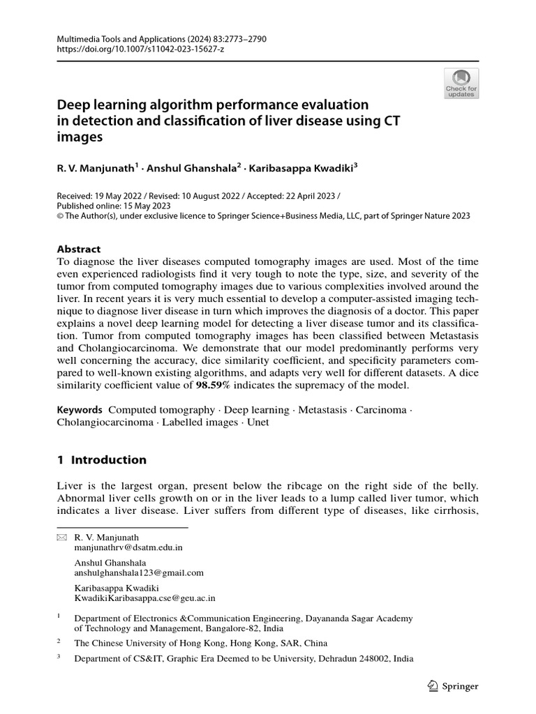 Deep Learning for Liver Disease Detection | PDF | Deep Learning ...