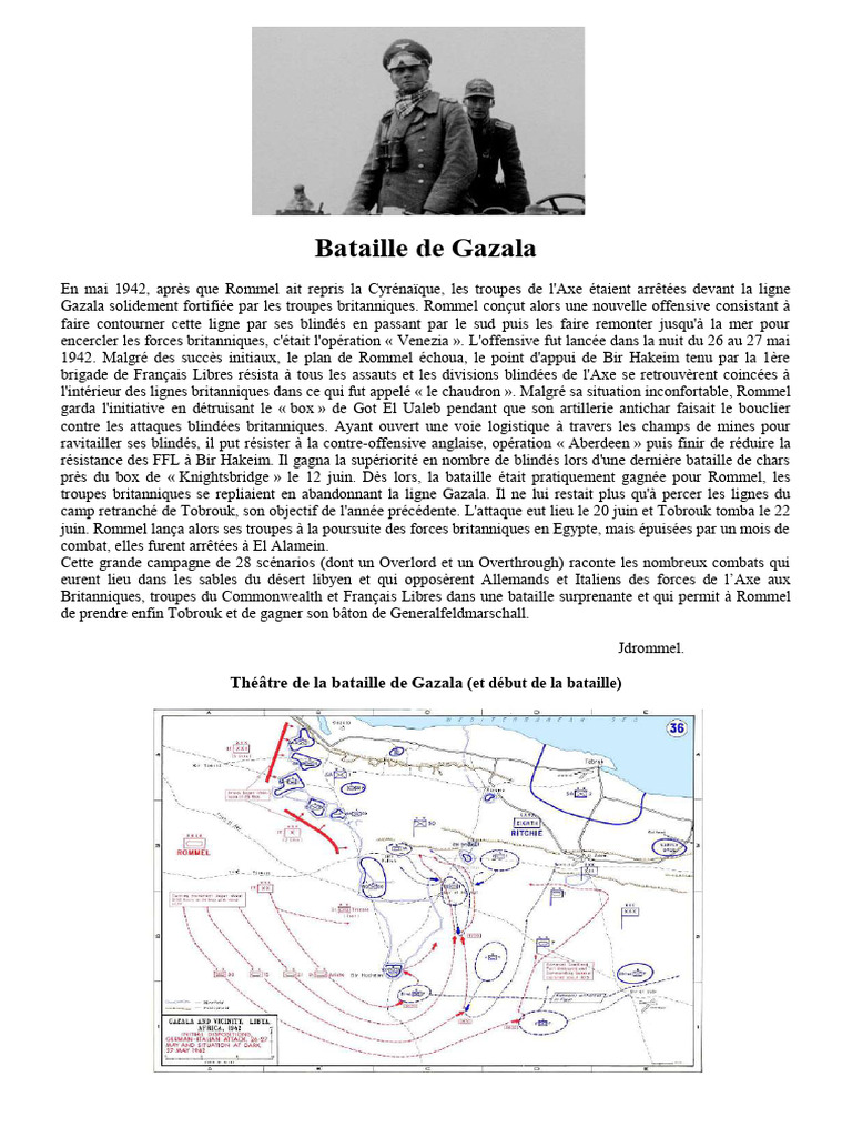 Campagne de la bataille de Gazala | PDF | Erwin Rommel | Formations et ...