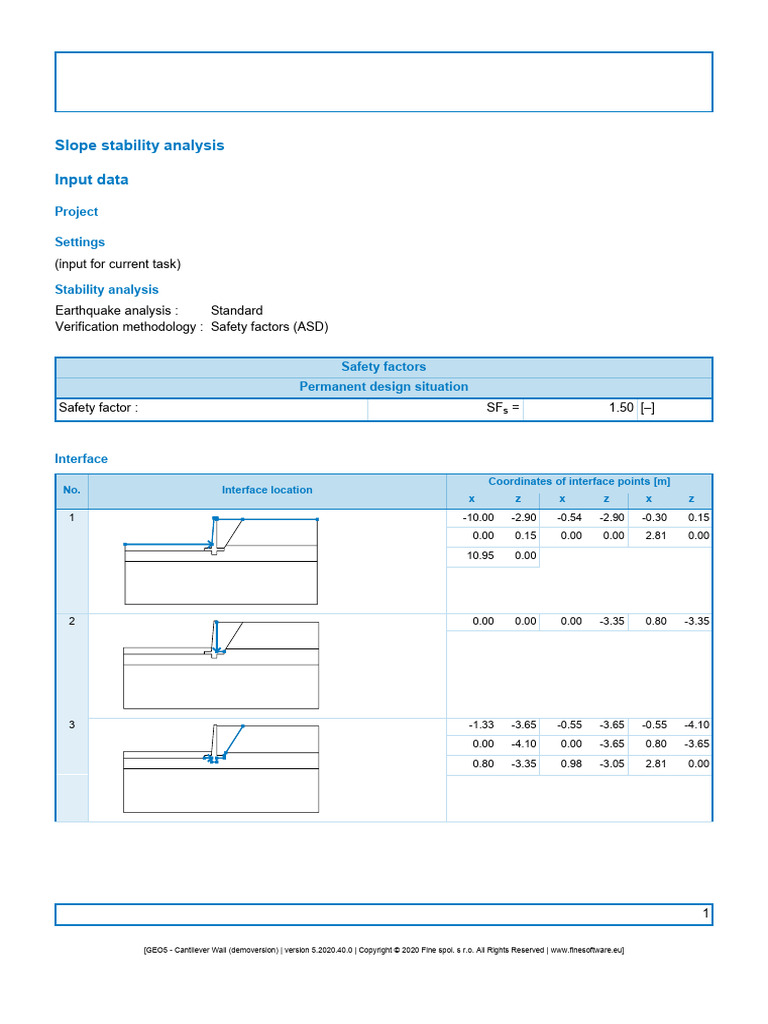 Cantilever Wall Stability Analysis | PDF | Silt | Applied And ...