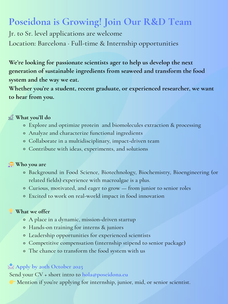 RND Job Position at Poseidona | PDF