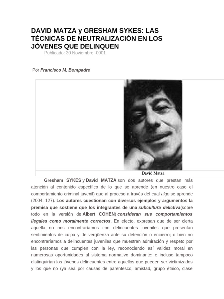DAVID MATZA y GRESHAM SYKES | PDF