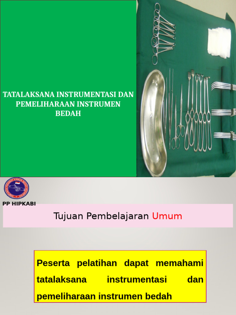 Tatalaksana dan Pemeliharaan Instrumen Bedah | PDF