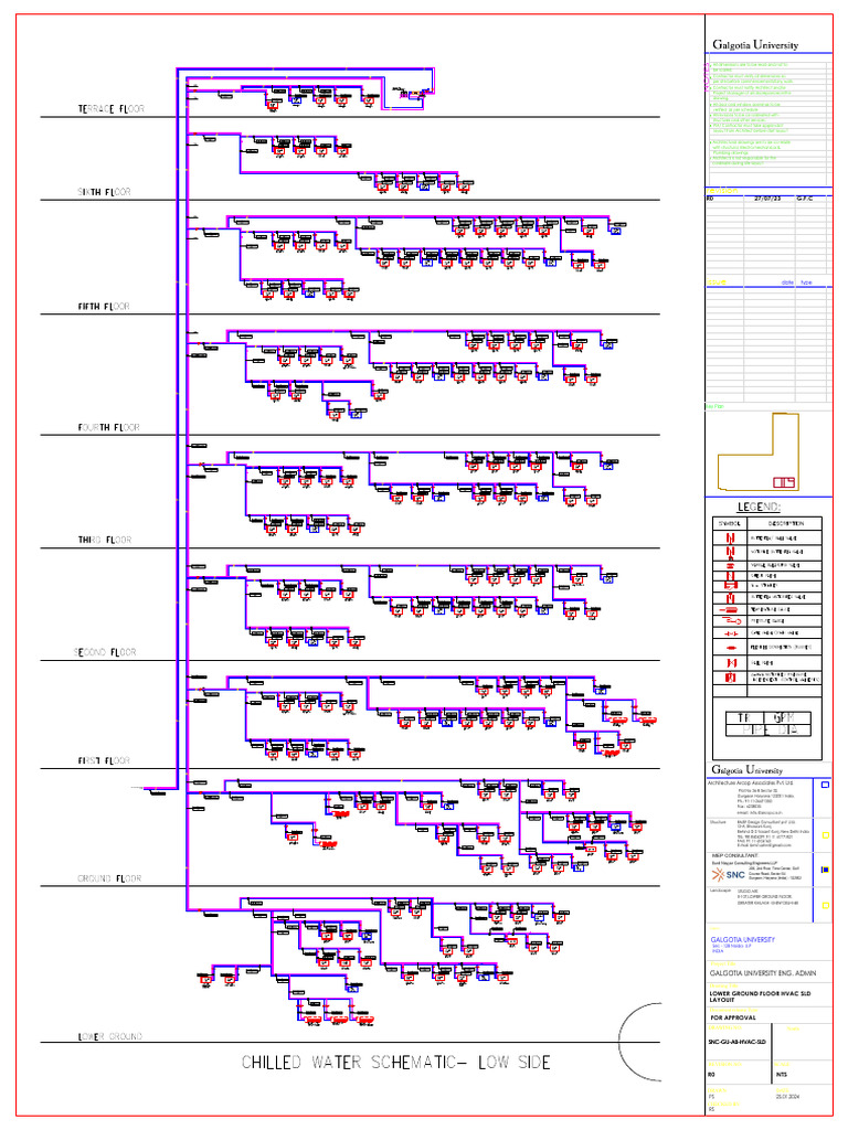 HVAC SLD Layout for Galgotia University | PDF